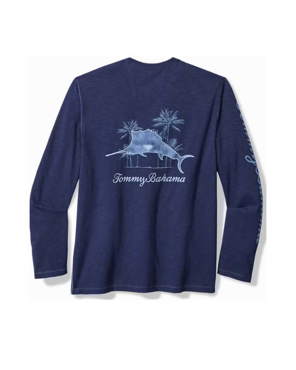 NEW TOMMY BAHAMA men's azul palms lux tee in island navy